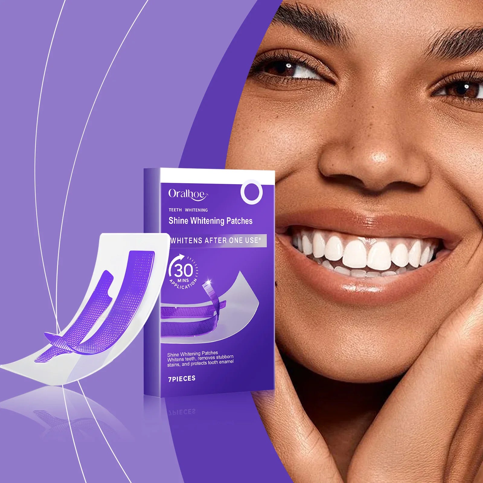 Purple Teeth Whitening Strips – Gentle Stain Removal